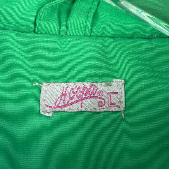 Aqua Marina womens Jacket L kelly green colorblock Y2K 90s Spain light Winter - Picture 11 of 16